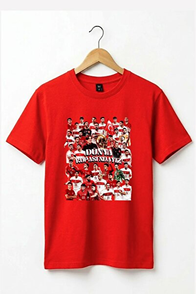 remonz Unisex Βαμβακερό μπλουζάκι με στάμπα της Εθνικής Ομάδας Τουρκίας - Ειδ...