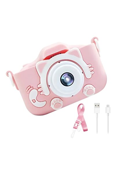 E-ANAMAG Παιδική κάμερα, λειτουργία φωτογραφίας/βίντεο, Ροζ, Περιλαμβάνονται ...