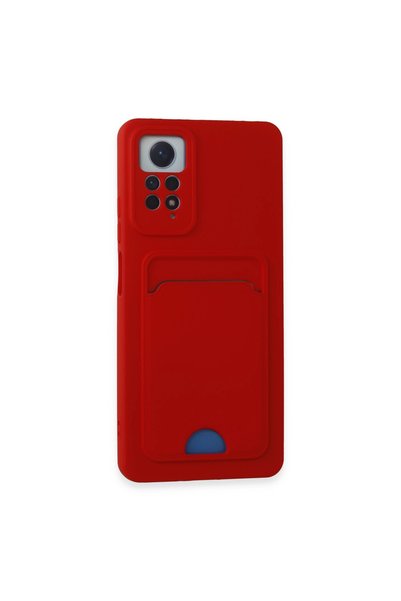 TheGencoo Xiaomi Redmi Note 11 Pro Case Kelvin Silicone with Business Card - Red