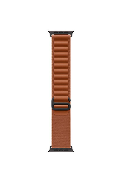 Apple Ceas 49mm Loop: Terra Cotta Alpine Loop - Mărime mare - Finisaj titan n...