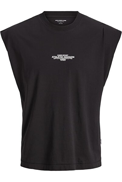 Jack & Jones Jack Jones Jcobreeze Front Sl Tee Crew Neck Men's Black Tshirt 1...