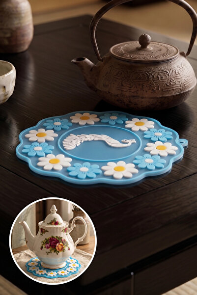 Vienev Papatya Βάση Τσαγιέρας Σιλικόνης Μπλε 15,5 εκ. |   Ανθεκτικό στη θερμό...