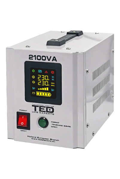 TED Electric UPS centrala termica TED Electric, 2100VA, 1400W, Ecran LCD si S...