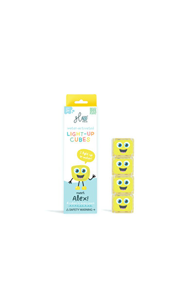 Glo Pals Jucărie senzorială luminoasă Alex - Glo Cube, Galben