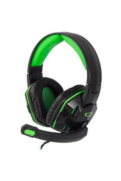 ESPERANZA Casti Gaming EGH380 VENOM, microfon, jack 3.5mm, Negru/Verde