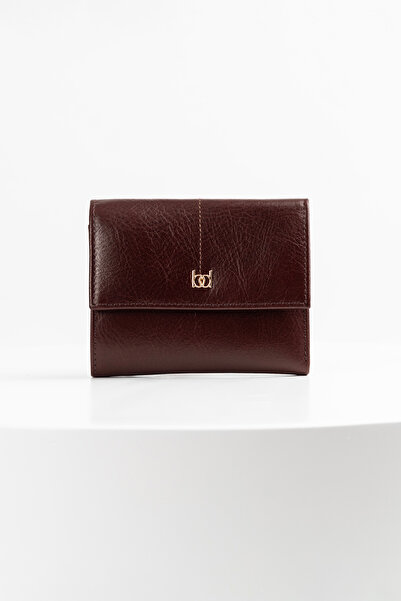 BAYDERİ Sulih Γυναικείο Δερμάτινο Πορτοφόλι Καφέ