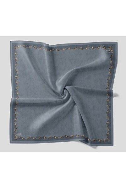 Levidor Crystal Scarf Embroidery Pattern Denim Blue