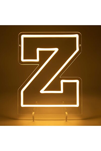 Slasa Letter Z LED Neon Sign 30x22 cm 6mm Acrylic Base Alphabet Light Party W...