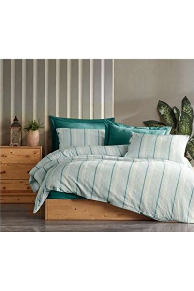 Şaheser Home Collection Σετ Παπλωματοθήκης με Νήματα Βαμμένα στο Σπίτι Ava Tu...