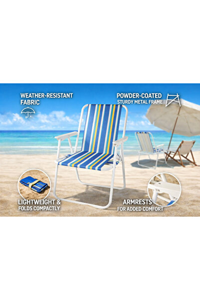 OEM Πτυσσόμενη καρέκλα για παραλία/κήπο/κάμπινγκ, με υποβραχιόνια, ανθεκτικό ...