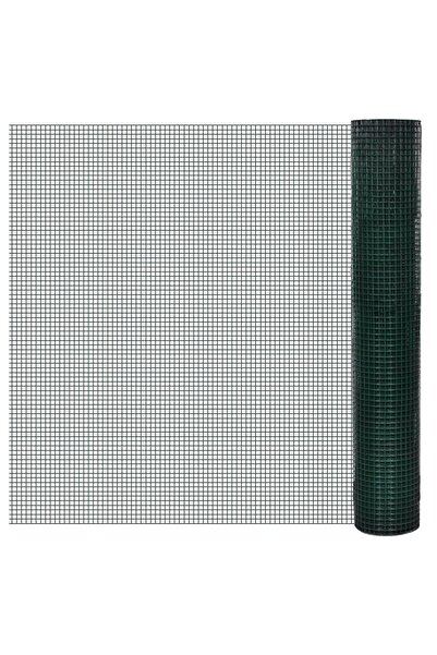 vidaxl Συρματόπλεγμα Κοτετσόσυρμα Πράσινο 10×1 μ Γαλβανιζέ PVC