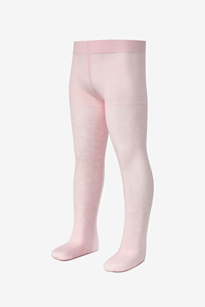 Le Mabelle Κοριτσίστικο καλσόν με ροζ λουλουδάτο σχέδιο