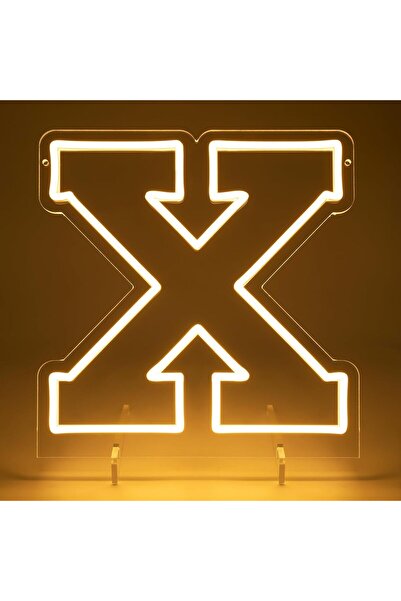 Slasa Letter X LED Neon Sign 30x22 cm 6mm Acrylic Base Alphabet Light Party W...