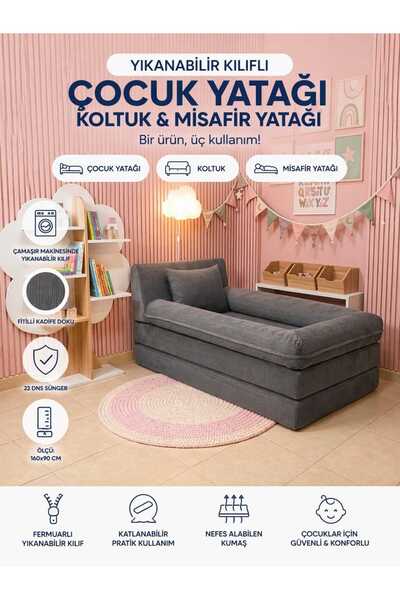 COLORMİX Katlanabilir Çok Amaçlı Sünger Koltuk Yatak 3'ü 1 Arada Koltuk Çocuk...