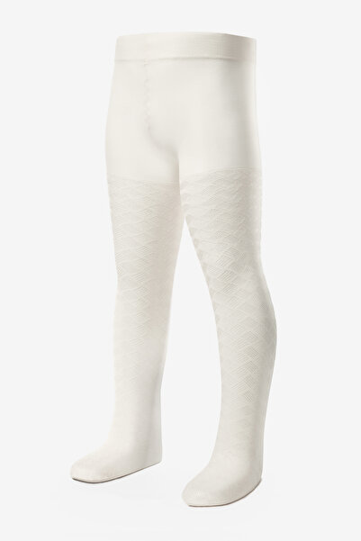 Le Mabelle Κοριτσίστικο καλσόν με σχέδιο αλυσίδας εκρού