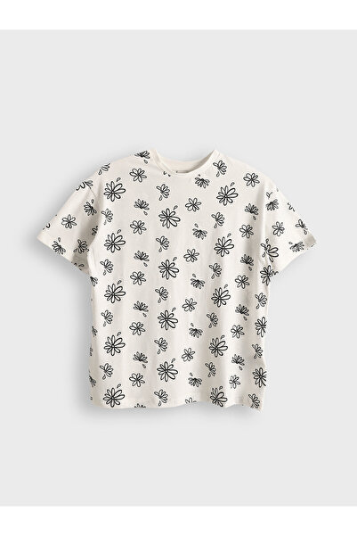 LC Waikiki Tricou de fete cu guler rotund și imprimeu