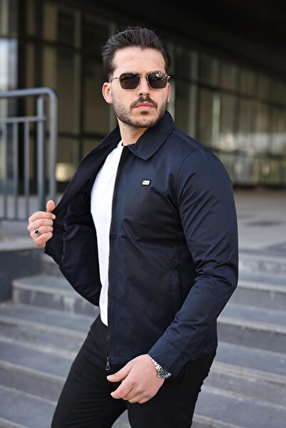 ByTrend Εποχιακό παλτό με διαγώνιο υφασμάτινο γιακά και φερμουάρ PLDP 3031_60...