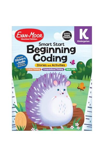 Evan Moor Educational بدء ذكي: قصص وأنشطة تعلم البرمجة، كتاب أنشطة رياض الأطفال