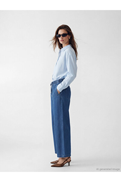 LC Waikiki Elastic Waist Wide Leg Women's Jeans