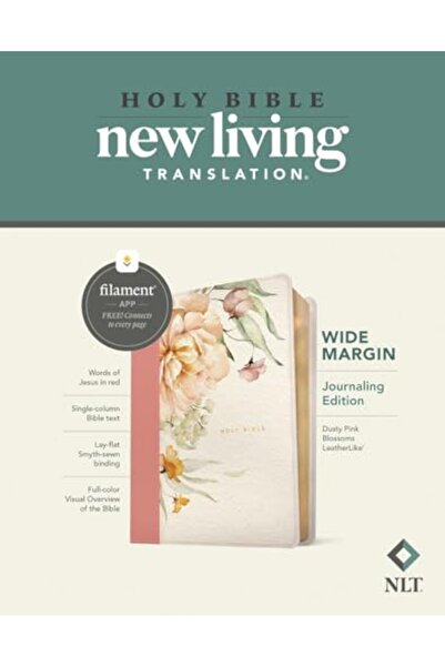 Tyndale House الكتاب المقدس NLT ذو الحواف العريضة، إصدار مزود بتقنية Filament...