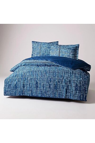 Özdilek Ranforce Modra Single 100% Cotton Duvet Cover Set – with Blue Elastic...