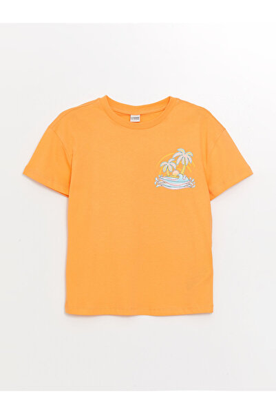 LC Waikiki Tricou de fete cu guler rotund, imprimat, cu mânecă scurtă