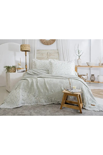 Şaheser Home Collection Κάλυμμα κρεβατιού από μουσελίνα διπλό Pamela A.Grey