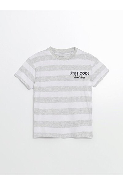 LC Waikiki Tricou băieți cu guler rotund și dungi
