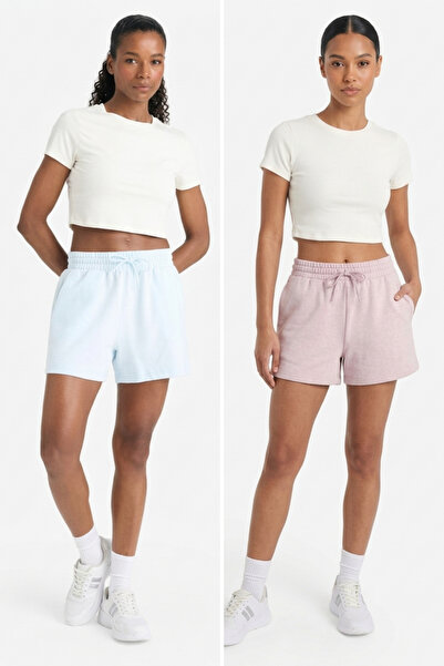 soft&basic Γυναικείο άνετο σορτς με τσέπες, ελαστική μέση και κοντό πόδι, σε ...