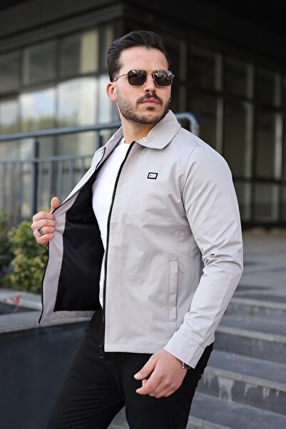 ByTrend Palton de sezon cu guler din material textil și fermoar PLDP 3031_603...