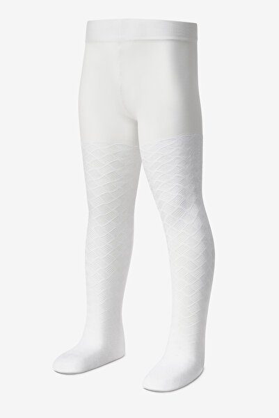 Le Mabelle Κοριτσίστικο καλσόν με λευκό σχέδιο αλυσίδας