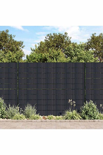 vidaxl Περιφράξεις Προστατευτικές 4 τεμ Σκούρο Γκρι 35×0,19 PVC