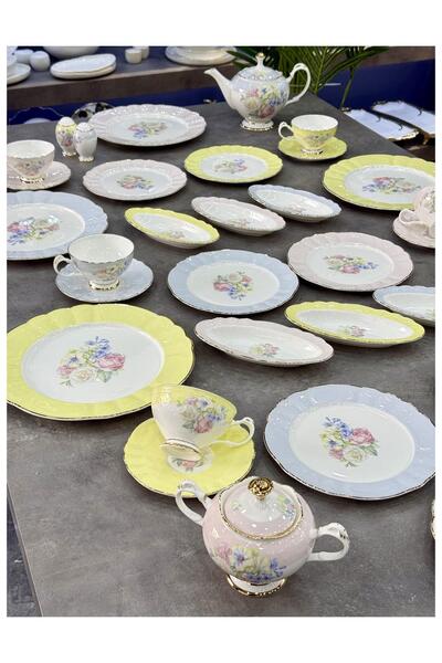 ROY KING Rainbow Bone China Porselen 36 Parça Kahvaltı & Brunch Takımı