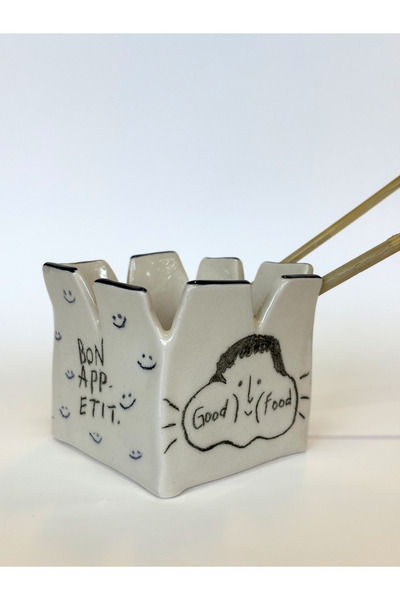 archeceramic Arche Ceramic El Yapımı Seramik Noodle Kutusu - Kare Kutu 300 gr