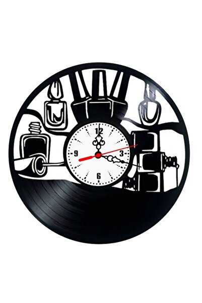 OEM Διακοσμητικό Ρολόι Τοίχου 'Σαλόνι Ομορφιάς & Τέχνη Νυχιών'