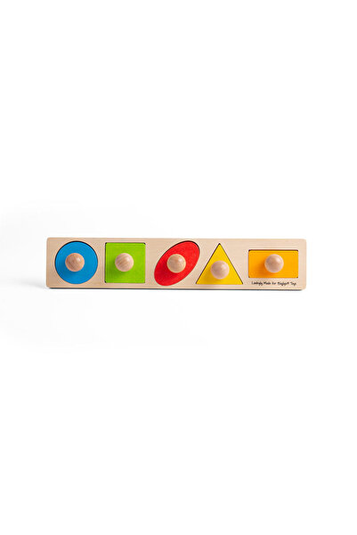 BIGJIGS Toys Placă de lemn - Potriviți formele