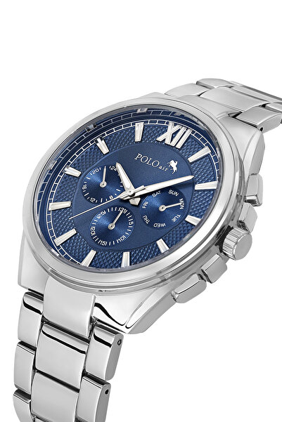 Polo Air Classic Men's Wristwatch Silver Navy Blue Color Pl-7083E2X