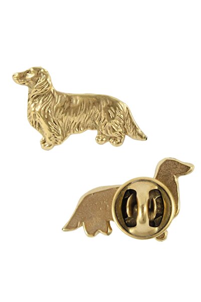 Art - Dog Teckel III - broșă placată cu aur, ornament elegant cu câine, broșă...