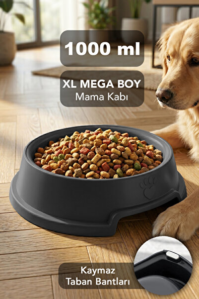 Meleni Home 1000ml Kedi Köpek Mama Kabı - XL Mega Boy Mama Kasesi Evcil Hayva...