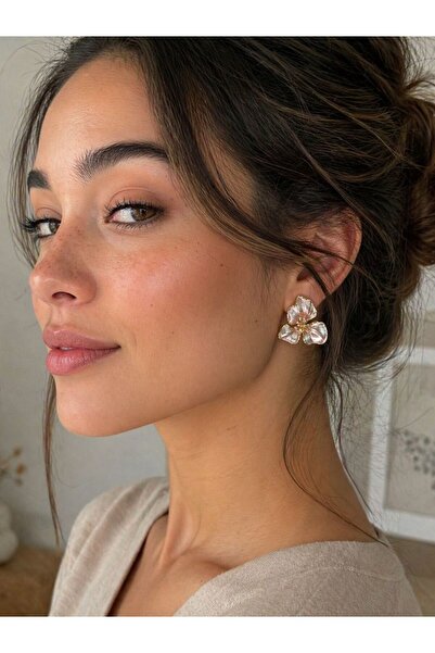 Mua Bijoux أقراط زهرة النحاس