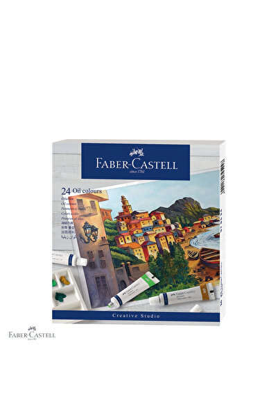 Faber Castell Set de culori în ulei Faber-Castell, 24 de culori x 9 ml, pigme...