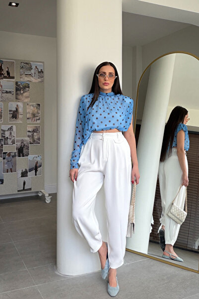 MAGARDE Παντελόνι καρότο premium με λεπτομέρεια στα κουμπιά στα μπατζάκια - Λ...