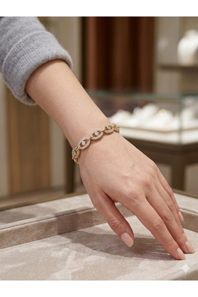 Pırıltı Bujiteri Steel Stainless Color-Retaining Bracelet