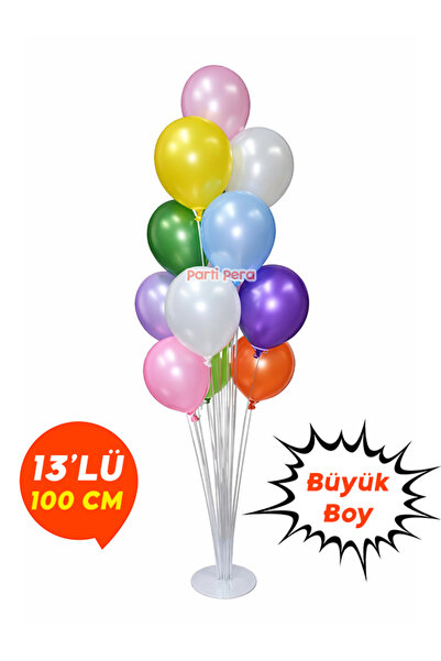 parti pera 13'lü Büyük Boy Balon Standı 100 cm