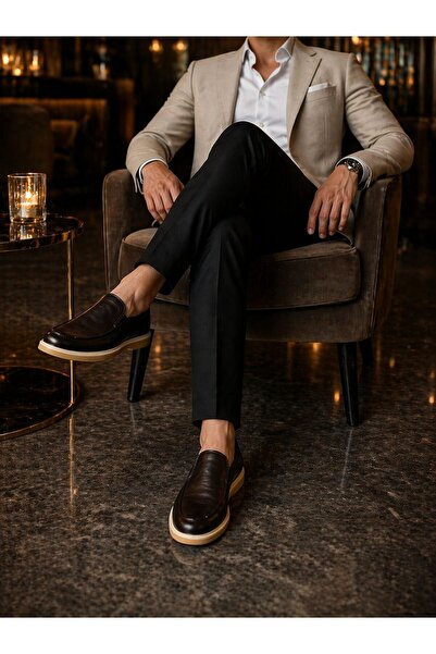 MARCOMEN HAKİKİ DERİ KAHVE COMFORT GÜNLÜK AYAKKABI