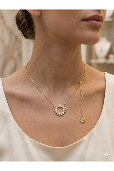 Pırıltı Bujiteri Sun Model Steel Necklace