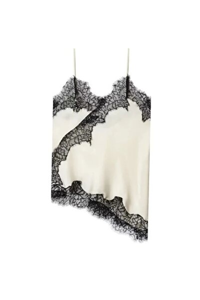 Karakedi Ασύμμετρη κοπή με λεπτομέρεια από δαντέλα και λουράκι