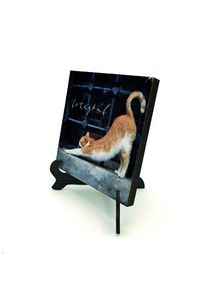 Sadrazam Επιτραπέζια βάση MDF με σχέδιο Istanbul Cat 10x10 KRT-63