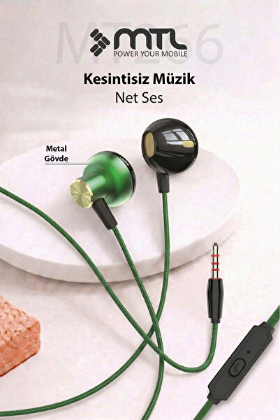 MTL 3.5 MM Jack Girişli Stereo Kulak İçi Metal Kablolu Kulaklık Konforlu Ses ...