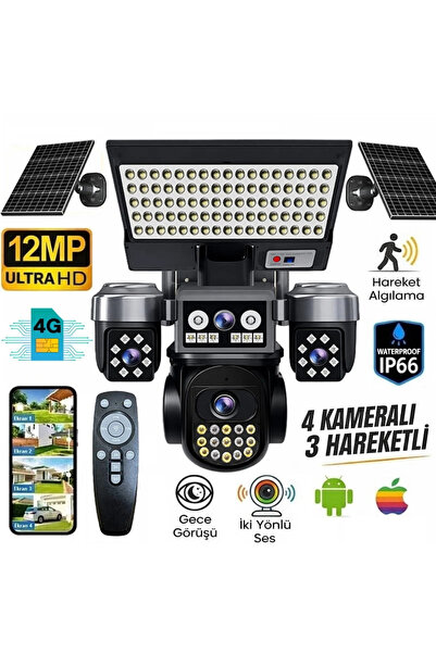 Yenimiyeni O-Kam Premium 4G 12MP SIM Kartlı 4 Kameralı 4 Görüntülü 3 Adet Sol...